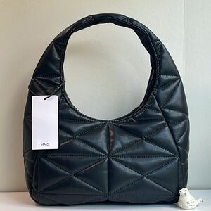 Mango Black Quilted Shoulder Bag New With Tag 🏷️